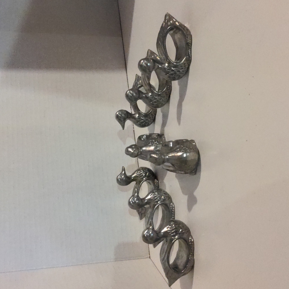 WILTON ARMETALE DUCK NAPKIN RINGS - EIGHT